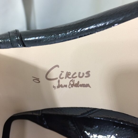 NEW Sam Edelman Boots Circus NY Heeled Black Full Zipper Faux Leather - Picture 5 of 8